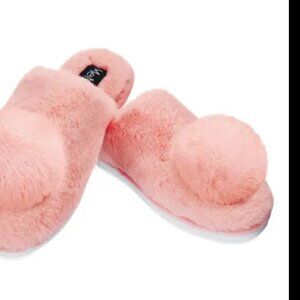 MeMoi Gloria Plush Pom-Pom Slippers